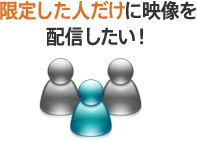 限定した人だけに映像を配信したい!