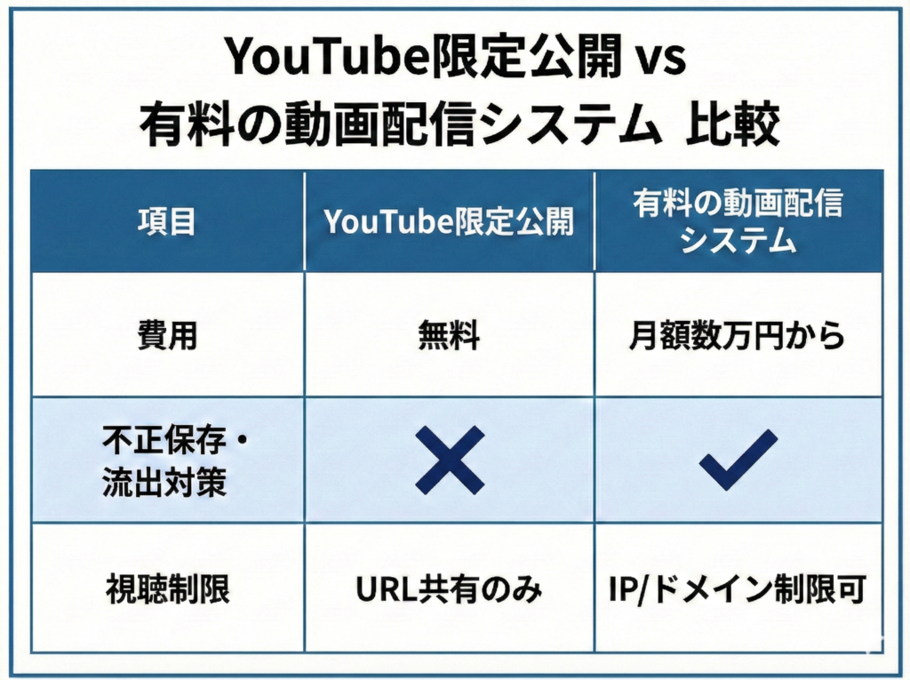 動画配信システム比較表